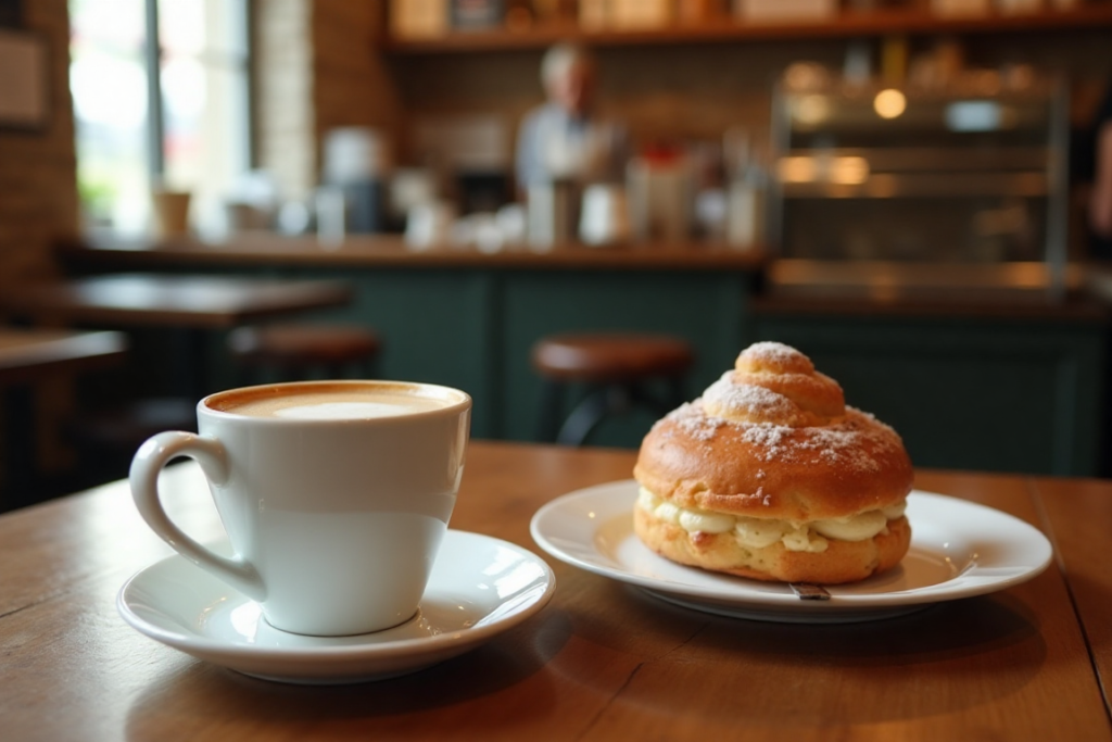 Sicilian granita with brioche.