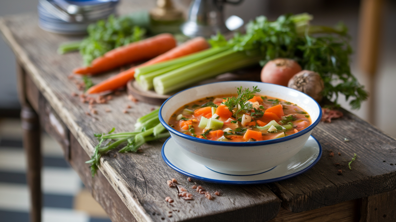 A Rustic Bowl of Hearty Soup