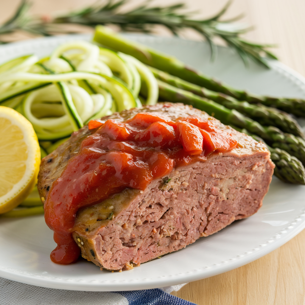 A tray of golden-brown focaccia bread garnished with rosemary and sea salt, perfect as a side for Italian meatloaf
