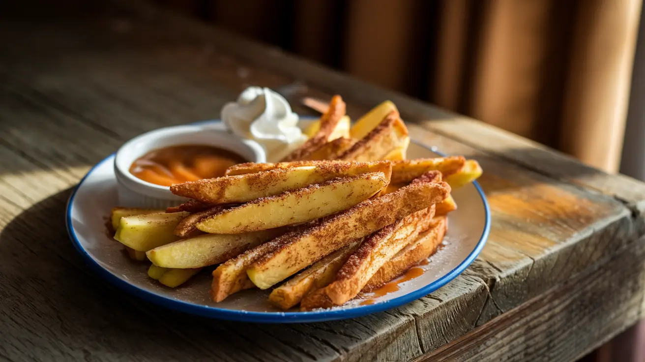 Crispy Air Fryer Apple Fries with Caramel Sauce